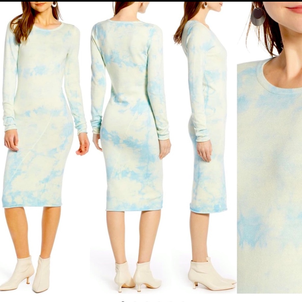NWT - Something Navy Tie Dye Sweater Midi Dress